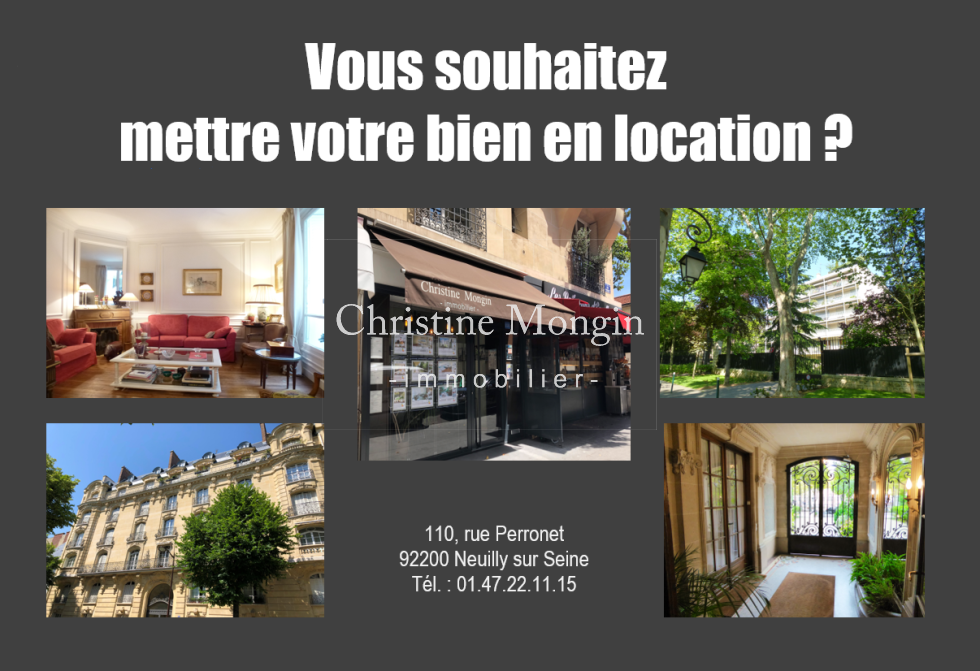 Agence immobilière Neuilly Christine Mongin Immobilier rue Perronet