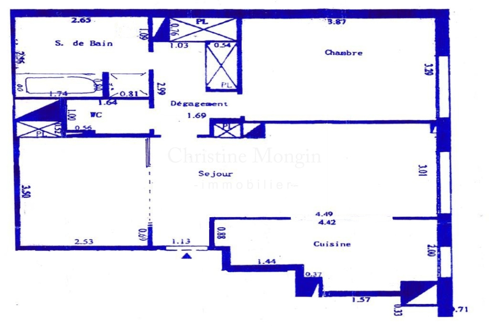 Plan appartement à louer rue Soyer