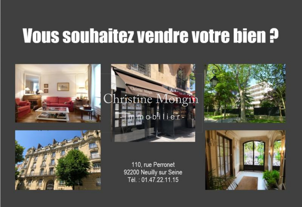 Vous souhaitez vendre votre bien rue Pauline Borghèse contactez l'agence Christine Mongin
